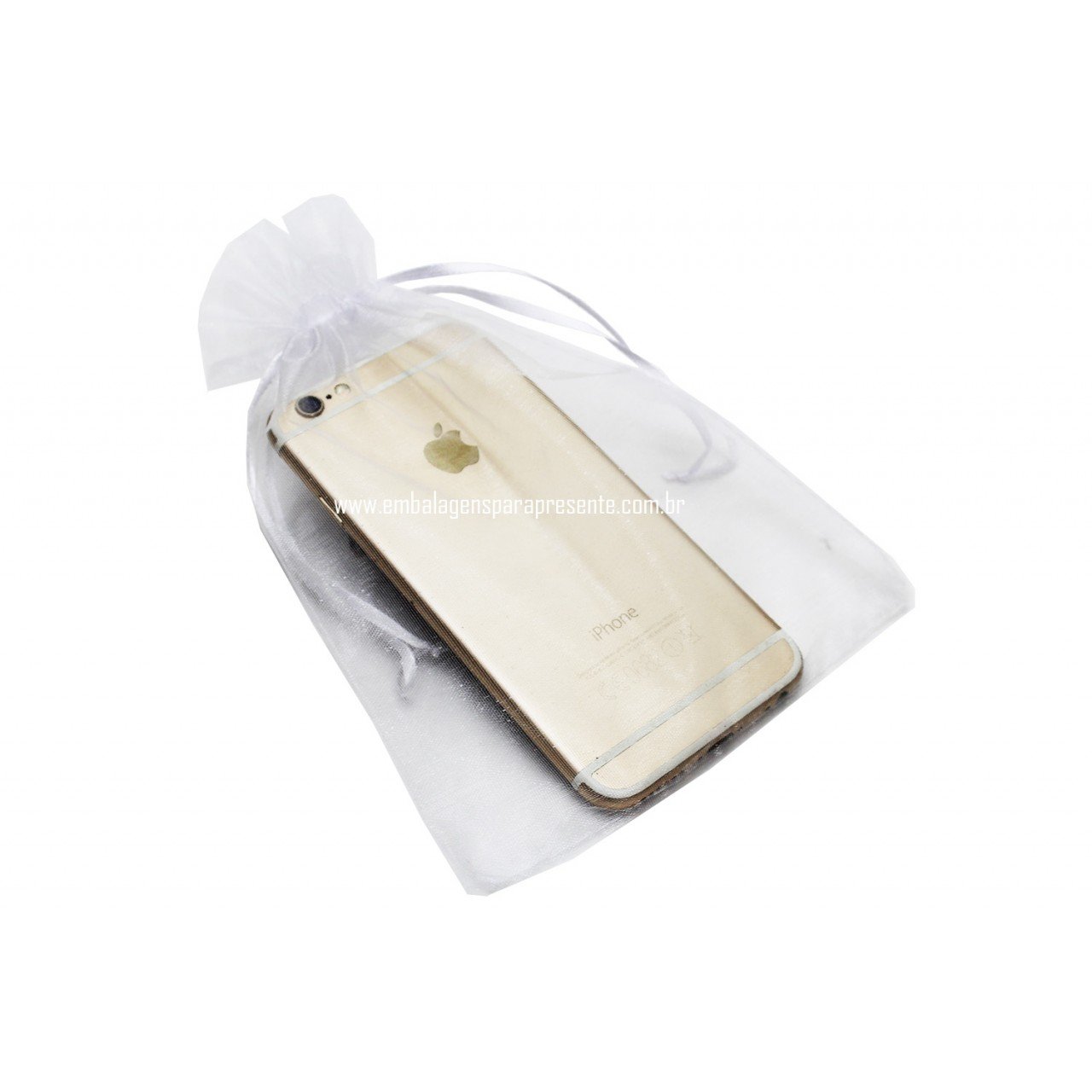 Saco Organza 15x18cm (PCT C/ 10 UN) Branco